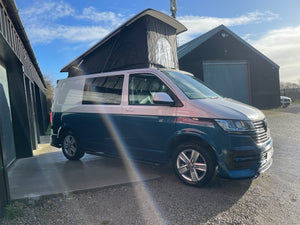 2020 VW Transporter T6.1 Candy White/blue SWB L-shape conversion