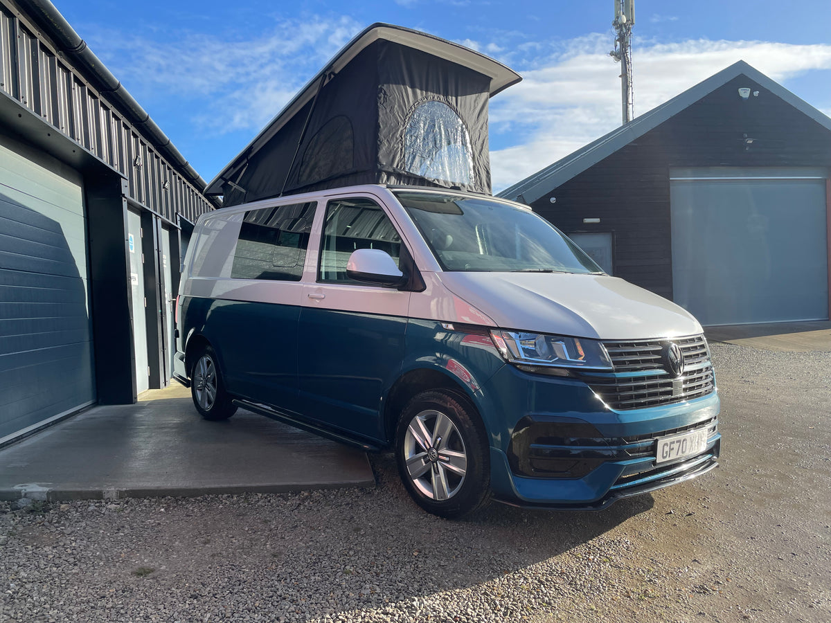 2020 VW Transporter T6.1 Candy White/blue SWB L-shape conversion