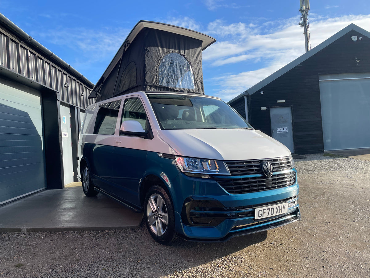 2020 VW Transporter T6.1 Candy White/blue SWB L-shape conversion