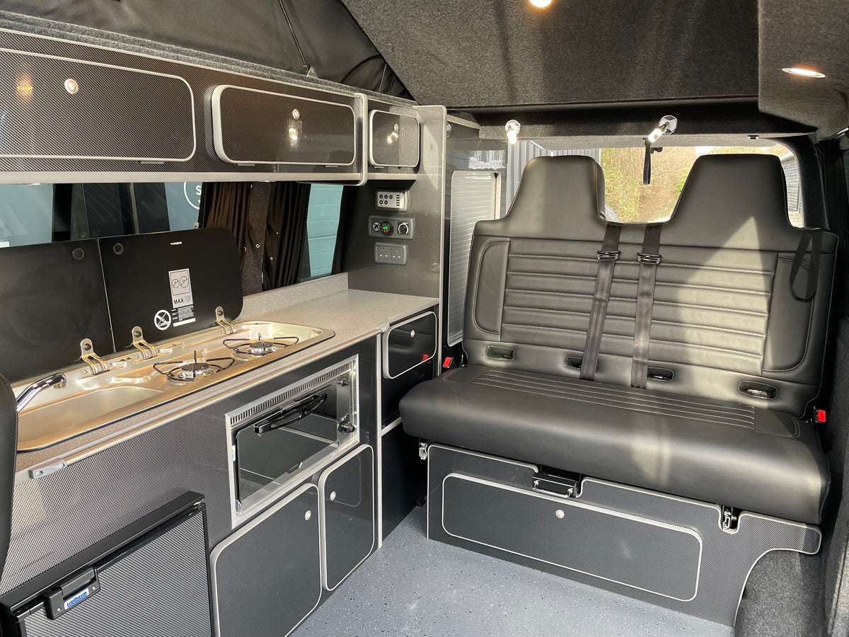 T6.1 Highline Campervan 2021 (21 plate) - Ravenna Blue with LV-S Front splitter SC conversion