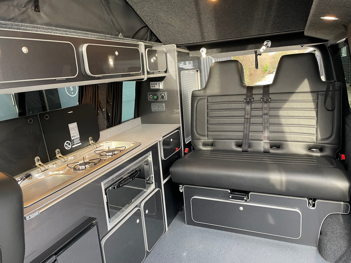 T6.1 Highline Campervan 2021 (21 plate) - Ravenna Blue with LV-S Front splitter SC conversion