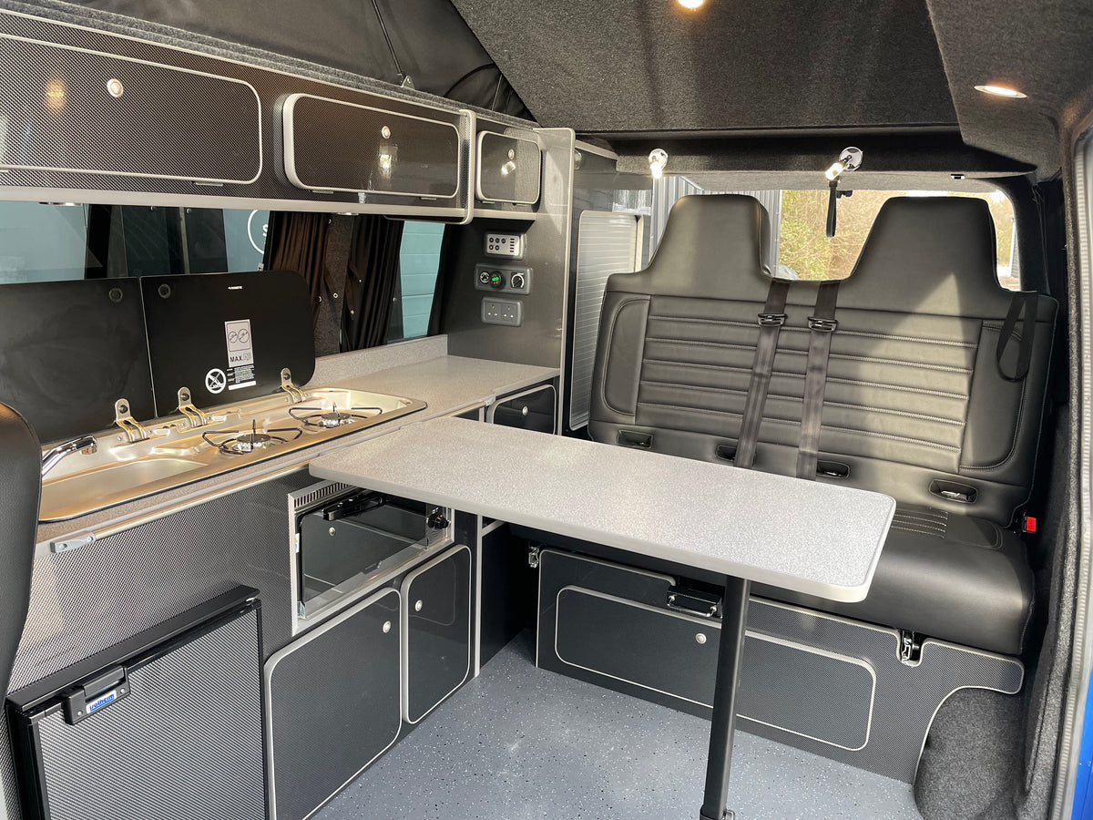 T6.1 Highline Campervan 2021 (21 plate) - Ravenna Blue with LV-S Front splitter SC conversion