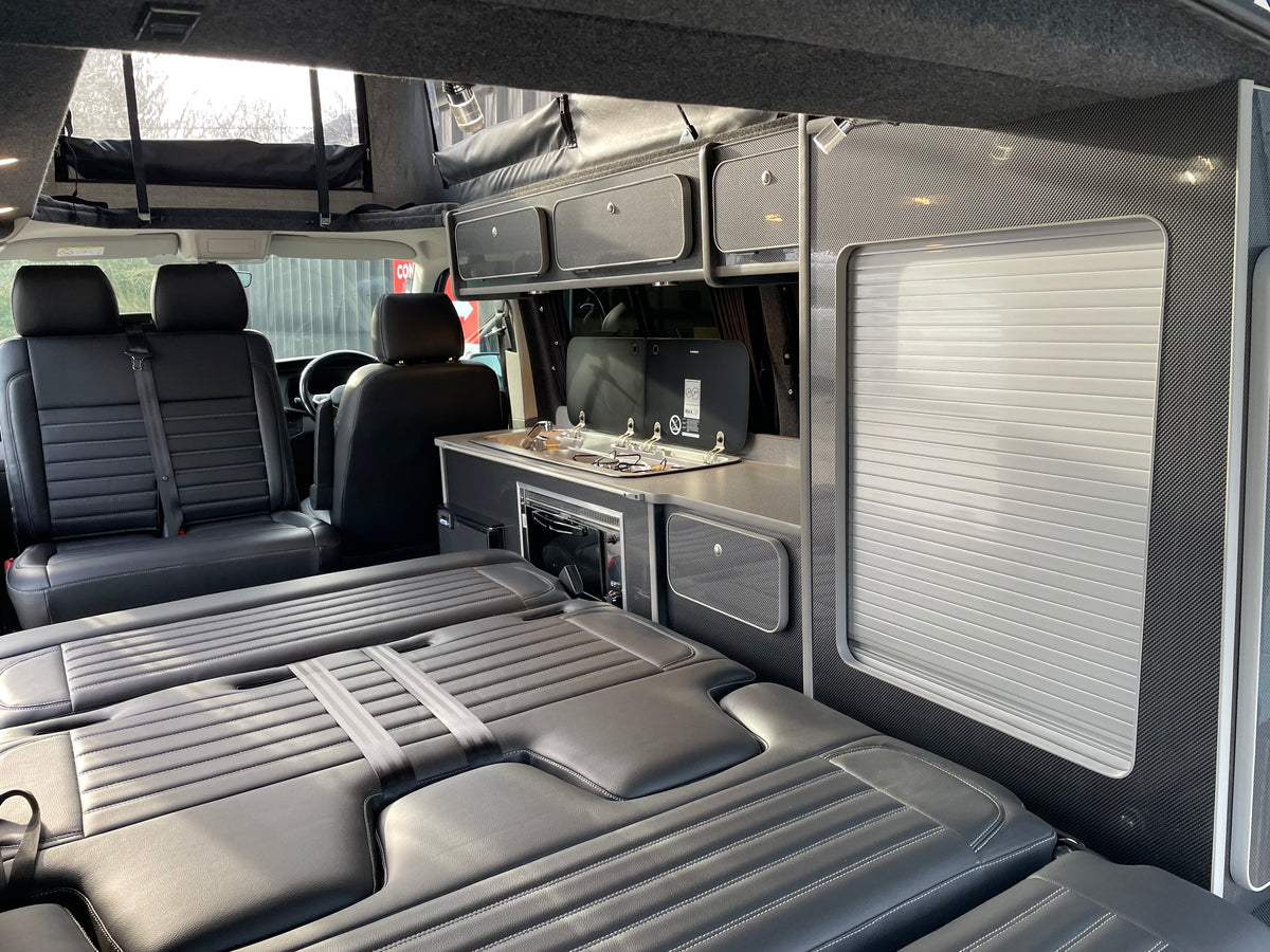 T6.1 Highline Campervan 2021 (21 plate) - Ravenna Blue with LV-S Front splitter SC conversion