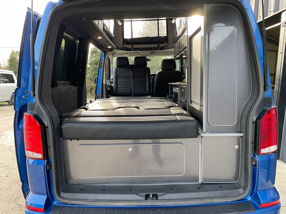 T6.1 Highline Campervan 2021 (21 plate) - Ravenna Blue with LV-S Front splitter SC conversion