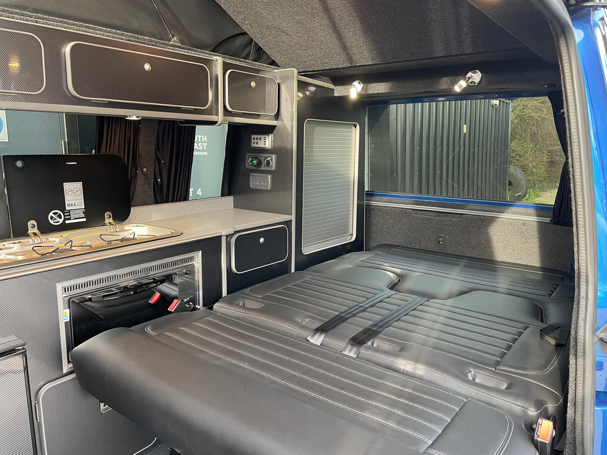 T6.1 Highline Campervan 2021 (21 plate) - Ravenna Blue with LV-S Front splitter SC conversion