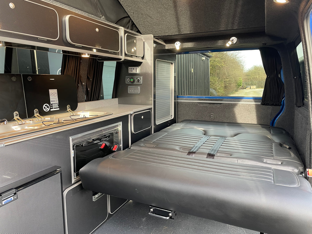 T6.1 Highline Campervan 2021 (21 plate) - Ravenna Blue with LV-S Front splitter SC conversion