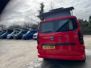 2025 VW Transporter T7 DSG Intensive Red SWB Freedom Campervan