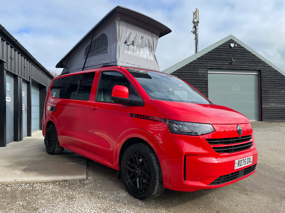 2025 VW Transporter T7 DSG Intensive Red SWB Freedom Campervan