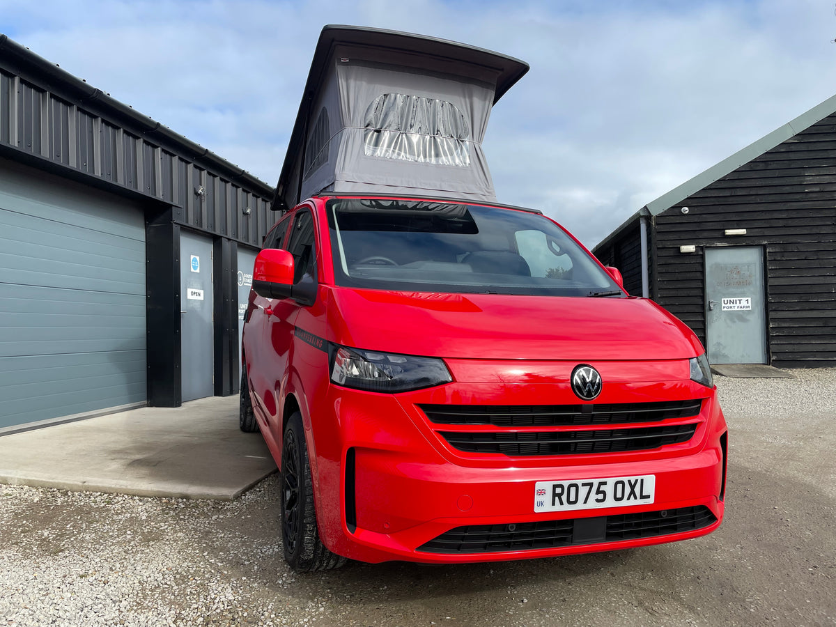 2025 VW Transporter T7 DSG Intensive Red SWB Freedom Campervan
