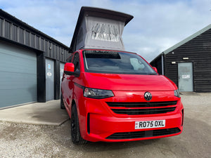 2025 VW Transporter T7 DSG Intensive Red SWB Freedom Campervan