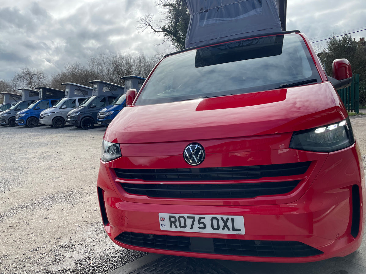 2025 VW Transporter T7 DSG Intensive Red SWB Freedom Campervan
