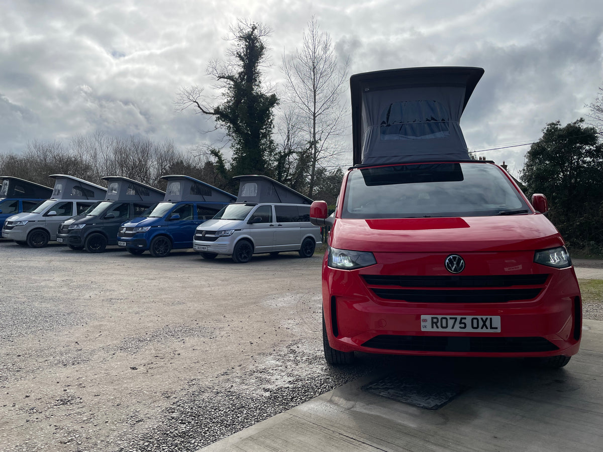 2025 VW Transporter T7 DSG Intensive Red SWB Freedom Campervan